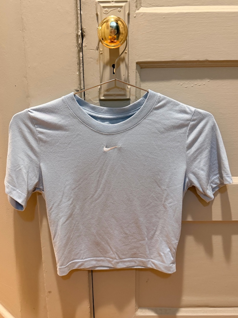 Nike Crop Top in Powder Blue XS